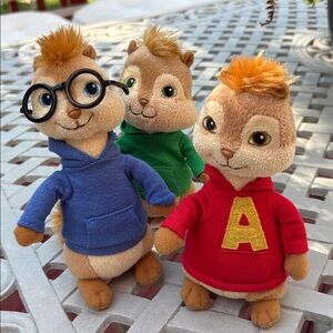 Ty Beanie Babies2011-  Alvin & The Chipmunks Simon/ Theodore